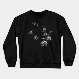 Vietnam Combat Veteran -  Assault Helicopter Formation X 6 no Pax Crewneck Sweatshirt